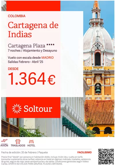 Catálogo Soltour | Cartagena de Indias - Cartagena Plaza | 20/2/2025 - 28/2/2025