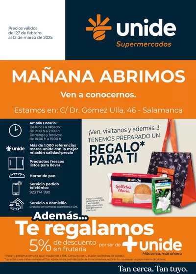 Catálogo Unide Supermercados en Santa Marta de Tormes | Máximo Ahorro en UNIDE Gomez Ulla | 27/2/2025 - 12/3/2025