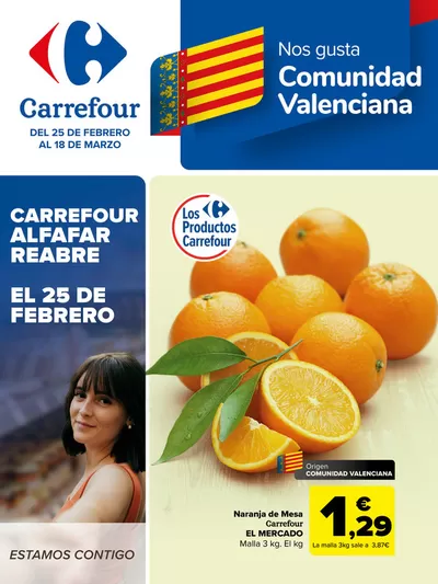 Catálogo Carrefour en Alfafar | Nos gusta Comunidad Valenciana | 25/2/2025 - 18/3/2025