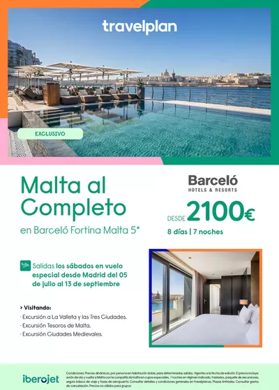 Ofertas de Viajes en Sabadell | Travelplan MALTA de Travelplan | 21/2/2025 - 12/3/2025