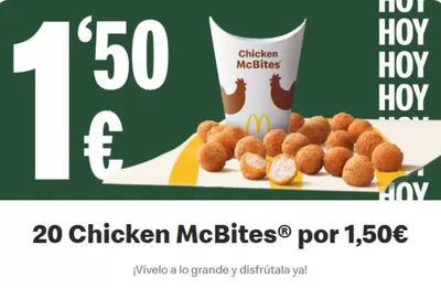 Ofertas de Restauración en Sabadell | 20 Chicken McBites por 1,50€  de McDonald's | 21/2/2025 - 28/2/2025