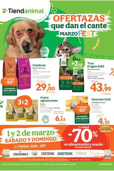 Catálogo Tiendanimal en Alicante | Ofertazas que dan el cante. Marzo fest | 27/2/2025 - 26/3/2025