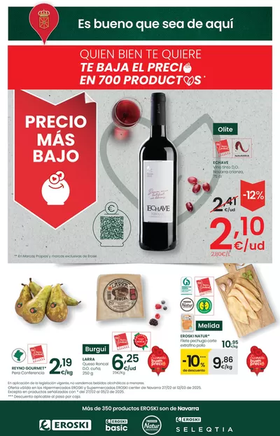 Catálogo Eroski en Peralta | Precio más bajo | 27/2/2025 - 12/3/2025