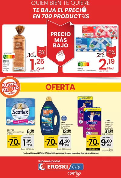 Catálogo Eroski en Santa Cruz de Bezana | Precio más bajo EROSKI CITY | 27/2/2025 - 11/3/2025