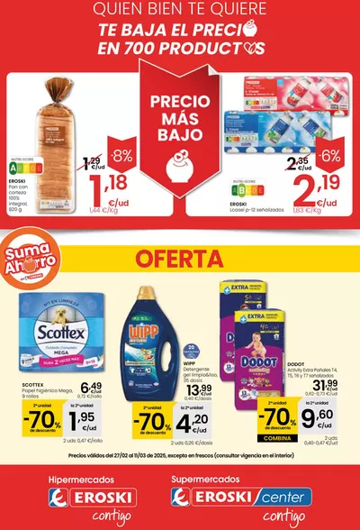 Catálogo Eroski en Peralta | Precio más bajo HIPERMERCADOS EROSKI | 27/2/2025 - 11/3/2025