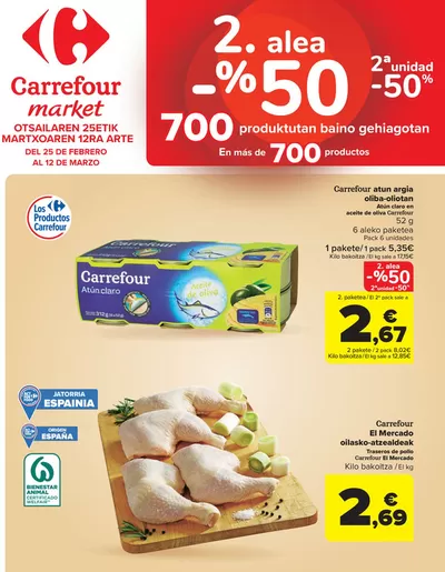 Catálogo Carrefour Market en Berango | 2ªunidad -50% En más de 700productos | 25/2/2025 - 12/3/2025