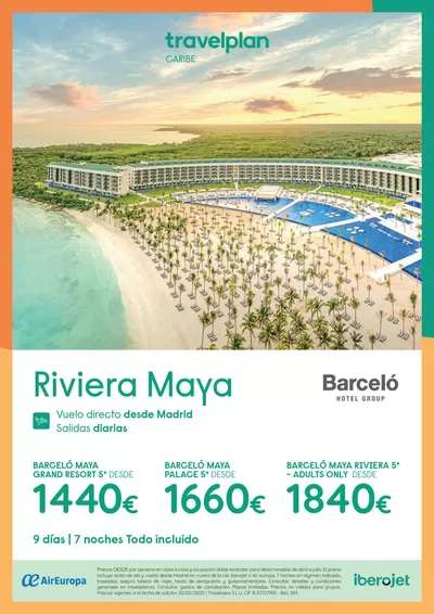 Ofertas de Viajes | Travelplan Riviera Maya de Travelplan | 25/2/2025 - 17/3/2025