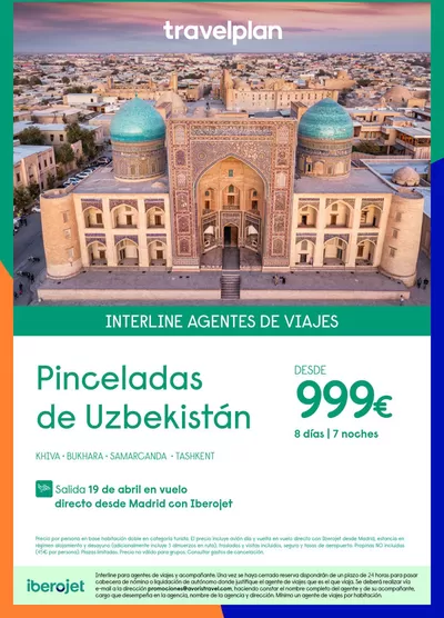 Ofertas de Viajes | Travelplan Uzbequistan de Travelplan | 25/2/2025 - 17/3/2025