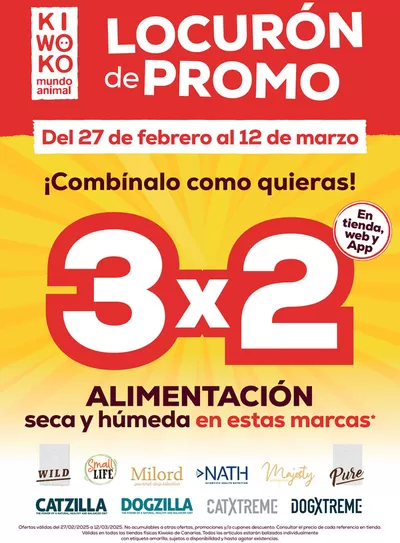 Ofertas de Hiper-Supermercados en La Orotava | Locurón de promo! de Kiwoko | 27/2/2025 - 12/3/2025