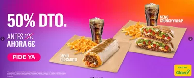 Ofertas de Restauración en Massalfassar | 50% dto. de Taco Bell | 25/2/2025 - 16/3/2025