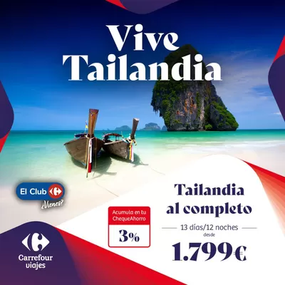 Ofertas de Viajes en Carlet | Tailandia desde 1.799€ de Carrefour Viajes | 25/2/2025 - 15/3/2025