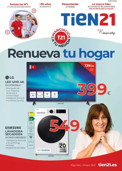 Ofertas de Informática y Electrónica en Mejorada del Campo | Folleto Marzo "Renueva tu hogar" de Tien 21 | 26/2/2025 - 23/3/2025