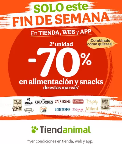 Catálogo Tiendanimal en Lugo | Solo este fin de semana 2º unidad al 70% | 27/2/2025 - 1/3/2025