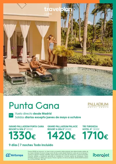 Ofertas de Viajes en Palencia | Travelplan Playa Bavaro/Punta Cana de Travelplan | 1/5/2025 - 31/10/2025