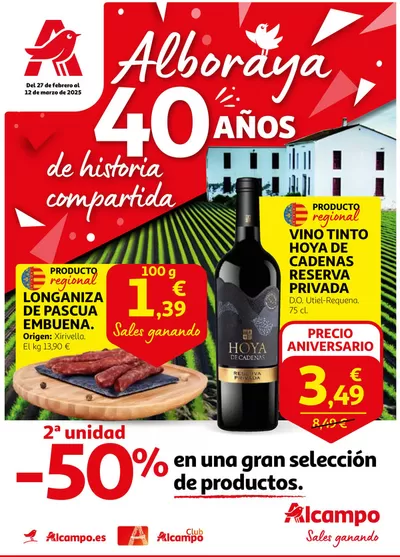 Catálogo Alcampo en Valencia | Alboraya 40 AÑOS de historia compartida | 27/2/2025 - 12/3/2025