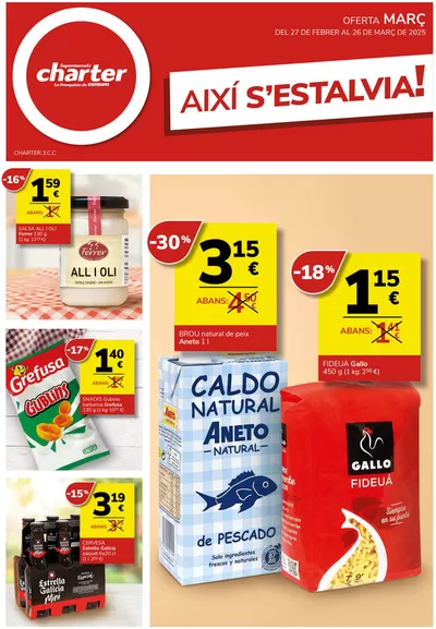 Catálogo Supermercados Charter en Tarragona | AIXÍ S’ESTALVIA! | 27/2/2025 - 26/3/2025