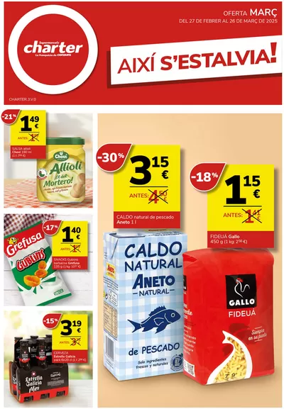 Catálogo Supermercados Charter en Pobla de Vallbona | AIXÍ S’ESTALVIA! | 27/2/2025 - 26/3/2025