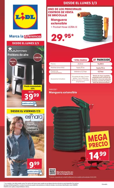 Ofertas de Hiper-Supermercados en Sevilla | ¡Bazar Lidl! Ofertas válidas del 03/03 al 09/03 de Lidl | 3/3/2025 - 9/3/2025