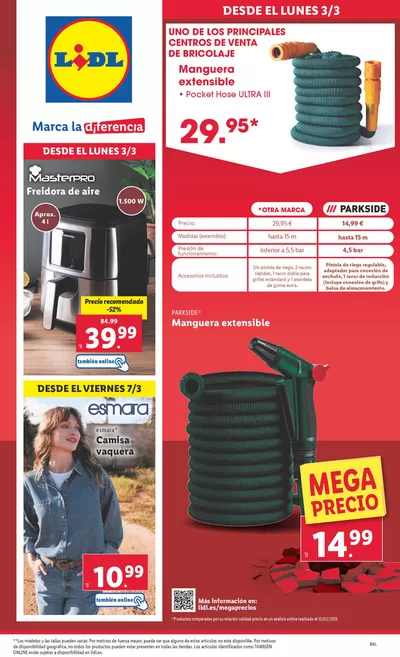 Catálogo Lidl en Marratxi | ¡Bazar Lidl! Ofertas válidas del 03/03 al 09/03 | 3/3/2025 - 9/3/2025