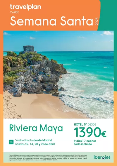 Ofertas de Viajes en Palencia | Travelplan Riviera Maya de Travelplan | 13/4/2025 - 21/4/2025