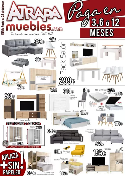 Ofertas de Hogar y Muebles en Barcelona | Paga en 3, 6 o 12 meses de ATRAPAmuebles | 1/3/2025 - 31/3/2025