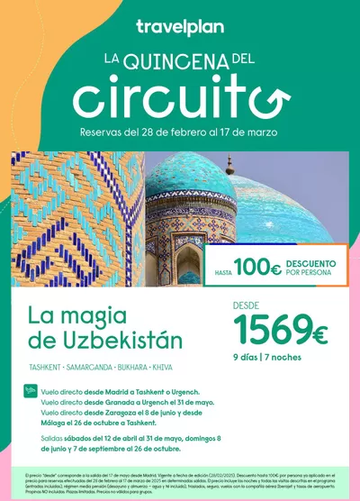 Ofertas de Viajes en Camargo | Travelplan Uzbequistan de Travelplan | 28/2/2025 - 17/3/2025