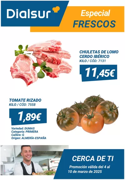 Catálogo Dialsur Cash & Carry en Xirivella | Oferta frescos Horeca | 4/3/2025 - 10/3/2025