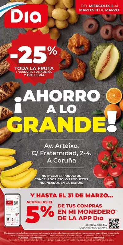 Ofertas de Hiper-Supermercados en Betanzos | Ahorro a lo grande del 5 al 11 de marzo de Dia | 5/3/2025 - 11/3/2025