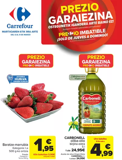 Catálogo Carrefour en Erandio | PRECIO IMBATIBLE | 6/3/2025 - 9/3/2025