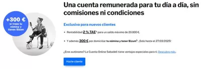 Ofertas de Bancos y Seguros en Puebla del Río | Promoción  de Banco Sabadell | 4/3/2025 - 27/3/2025