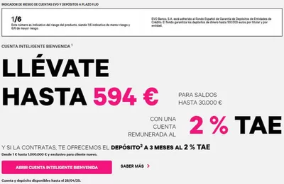 Catálogo EVO Banco en Santander | LLÉVATE HASTA 594 € | 4/3/2025 - 28/4/2025