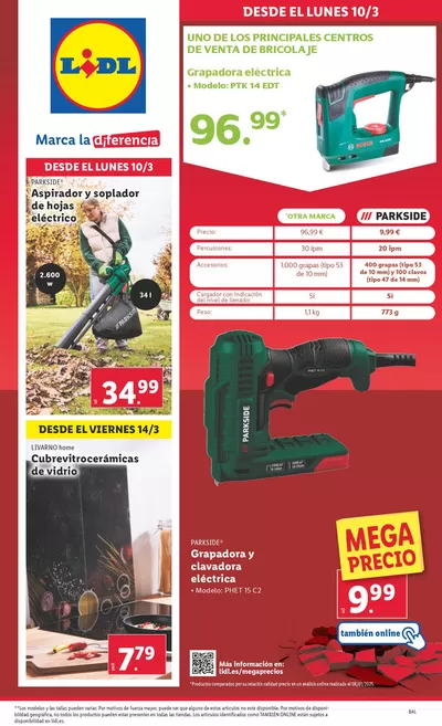 Catálogo Lidl en Marratxi | ¡Bazar Lidl! Ofertas válidas del 10/03 al 16/03 | 10/3/2025 - 16/3/2025