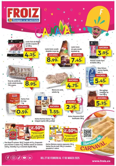 Ofertas de Hiper-Supermercados en Burela | Froiz Especial Carnaval de Froiz | 5/3/2025 - 17/3/2025