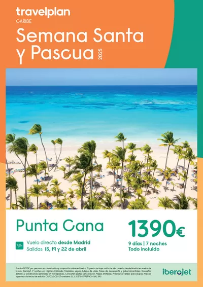 Ofertas de Viajes en Coria | Travelplan Playa Bavaro/Punta Cana de Travelplan | 15/4/2025 - 22/4/2025