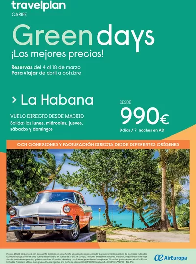 Ofertas de Viajes en Villacarrillo | Travelplan Habana de Travelplan | 1/4/2025 - 31/10/2025