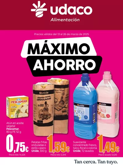 Ofertas de Hiper-Supermercados en Adeje | Máximo Ahorro UDACO Canarias de UDACO | 13/3/2025 - 26/3/2025