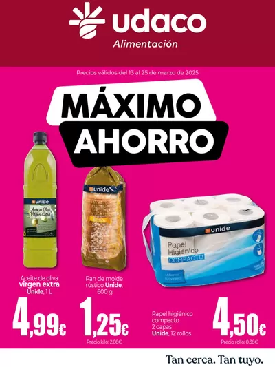 Ofertas de Hiper-Supermercados en Mondéjar | Máximo Ahorro en UDACO  de UDACO | 13/3/2025 - 25/3/2025