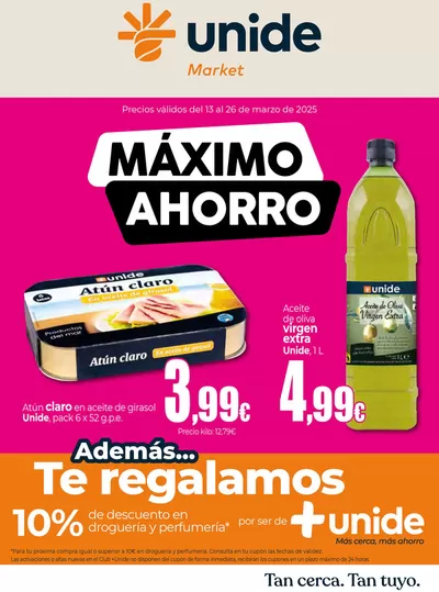 Ofertas de Hiper-Supermercados en Alfàs del Pi | Máximo Ahorro en UNIDE Market Levante de Unide Market | 13/3/2025 - 26/3/2025