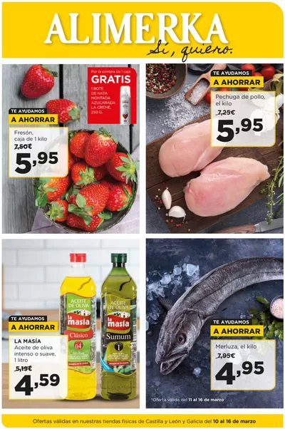 Catálogo Alimerka | Semanal del 10 al 16 de Marzo Castilla y León y Galicia | 10/3/2025 - 16/3/2025
