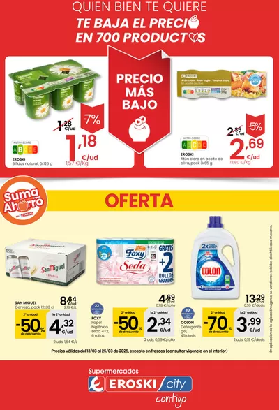 Catálogo Eroski en Torrelaguna | Precio más bajo SUPERMERCADOS EROSKI | 13/3/2025 - 25/3/2025