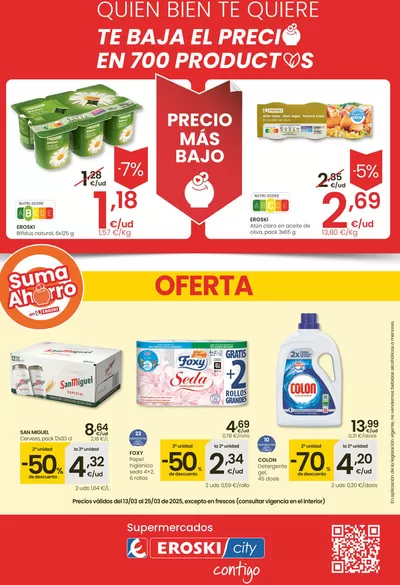 Ofertas de Hiper-Supermercados en Marratxi | Precio más bajo City Baleares de Eroski | 13/3/2025 - 25/3/2025