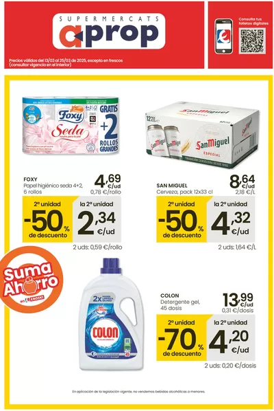 Catálogo Eroski en Santanyí | 2a unidad -70% de descuento Aprop | 13/3/2025 - 25/3/2025