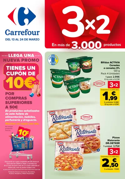 Ofertas de Hiper-Supermercados en San Bartolomé de Tirajana | 3x2 de Carrefour | 13/3/2025 - 24/3/2025