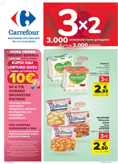 Ofertas de Hiper-Supermercados en Algorta | 3x2 de Carrefour | 13/3/2025 - 24/3/2025