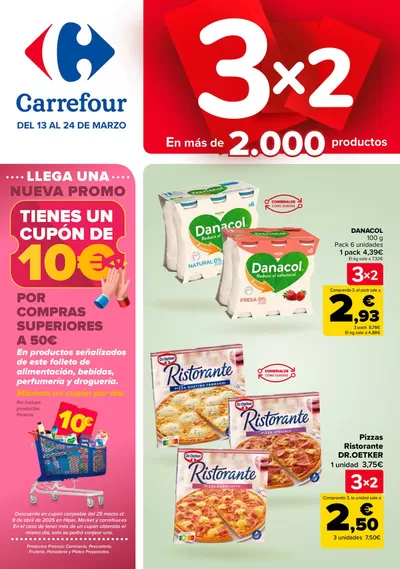 Ofertas de Hiper-Supermercados en Alcalá de Henares | 3x2 de Carrefour | 13/3/2025 - 24/3/2025