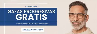 Ofertas de Salud y Ópticas en Ibarra | Gafas progresivas gratis de Soloptical | 10/3/2025 - 31/3/2025