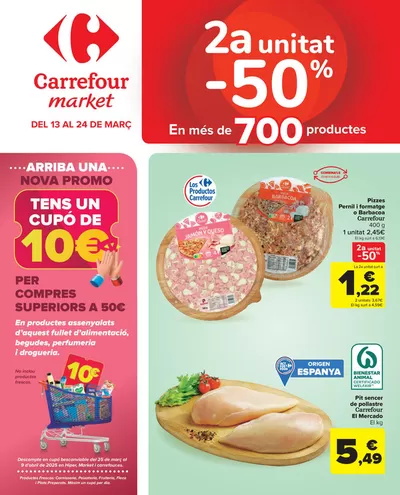 Catálogo Carrefour Market en Valls | 2a unitat -50% en més de 700productos | 13/3/2025 - 24/3/2025