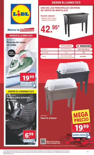 Catálogo Lidl en Tanque | ¡Bazar Lidl! Ofertas válidas del 17/03 al 23/03 | 17/3/2025 - 23/3/2025