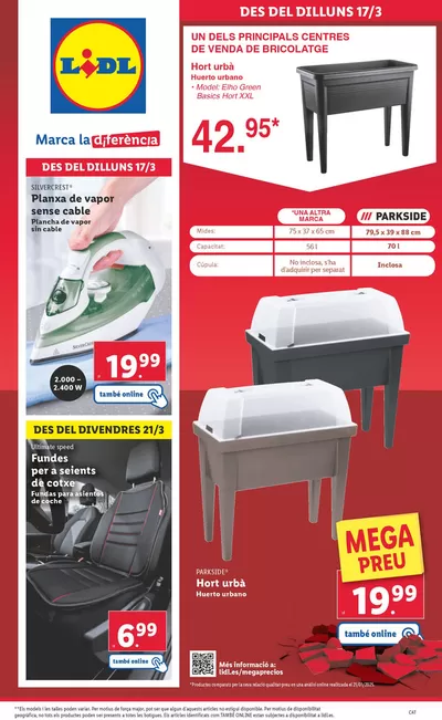 Catálogo Lidl en Artés | ¡Bazar Lidl! Ofertas válidas del 17/03 al 23/03 | 17/3/2025 - 23/3/2025