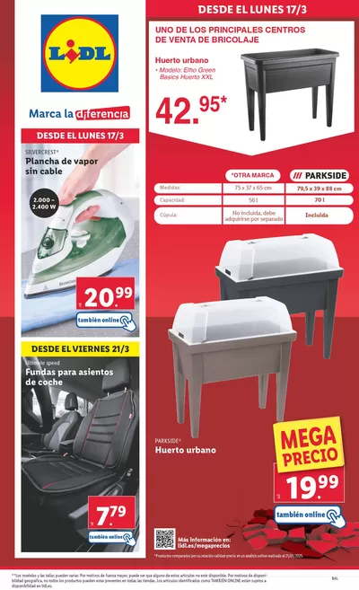 Ofertas de Jardín y Bricolaje en Inca | ¡Bazar Lidl! Ofertas válidas del 17/03 al 23/03 de Lidl | 17/3/2025 - 23/3/2025